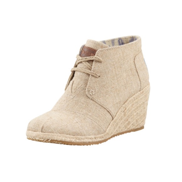 TOMS Desert Burlap Wedge Bootie - Size 8.5 - Picture 9 of 9